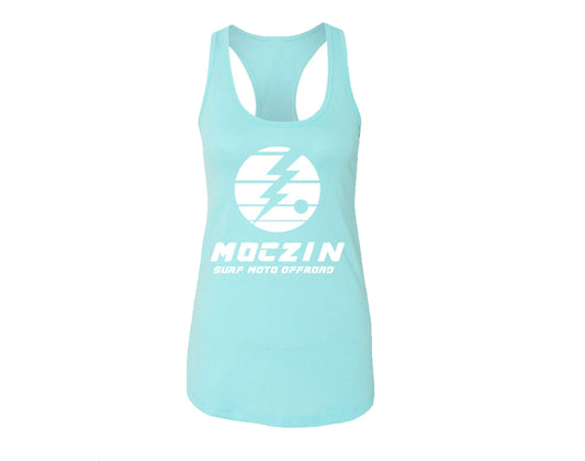 Moczin Women's Racer Tank Cancun Blue